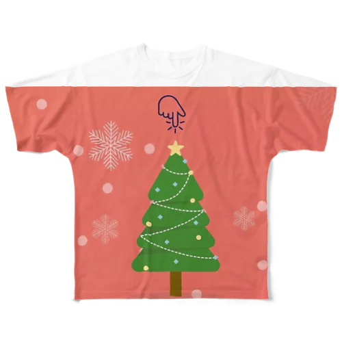 メリークリスマス フルグラフィックTシャツ