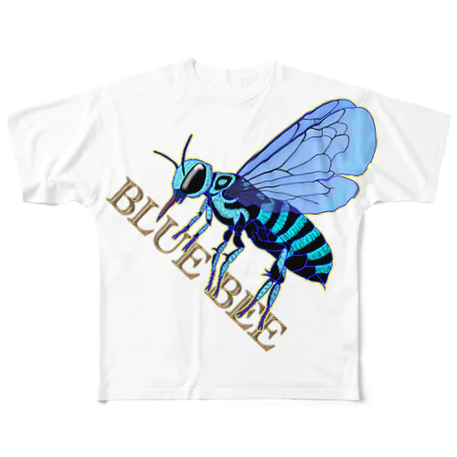 BLUE BEE(瑠璃紋花蜂) フルグラフィックTシャツ