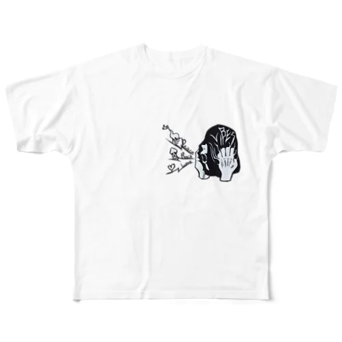 peace ROCK love フルグラフィックTシャツ