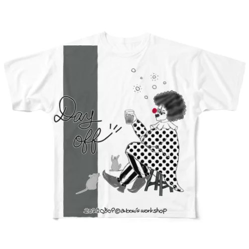 Day off(ピエロくんの休日) All-Over Print T-Shirt