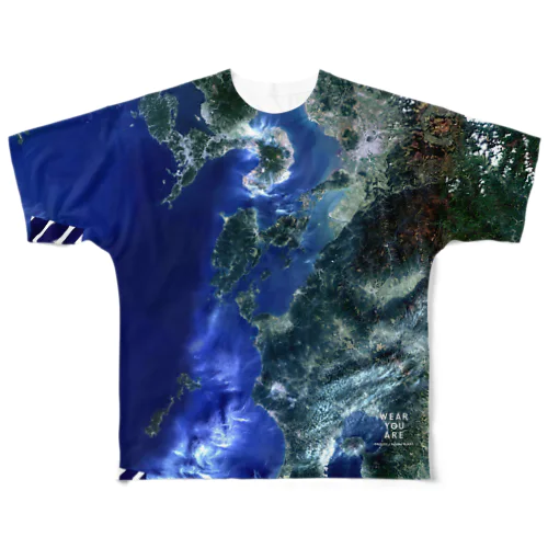 熊本県 天草市 Tシャツ 片面 All-Over Print T-Shirt