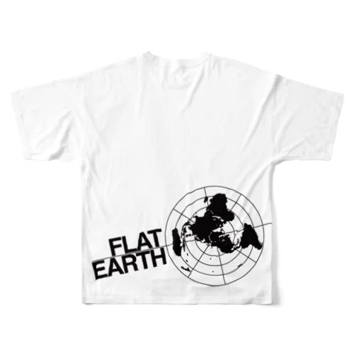 フラットアースMAP全面 フルグラフィックTシャツ