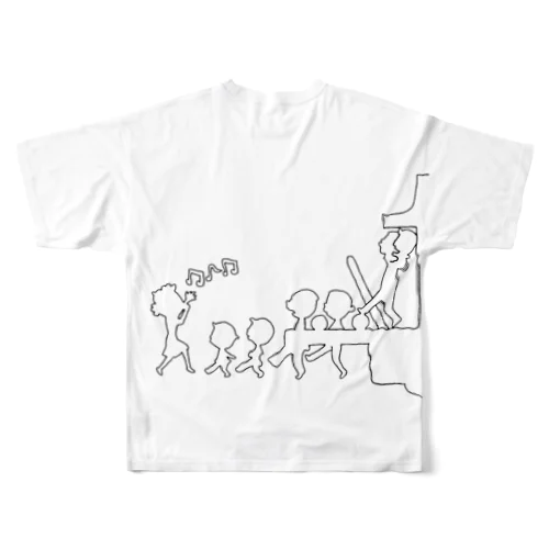 wo,co. danjiri フルグラフィックTシャツ