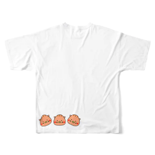 3匹のいのっちょさん All-Over Print T-Shirt