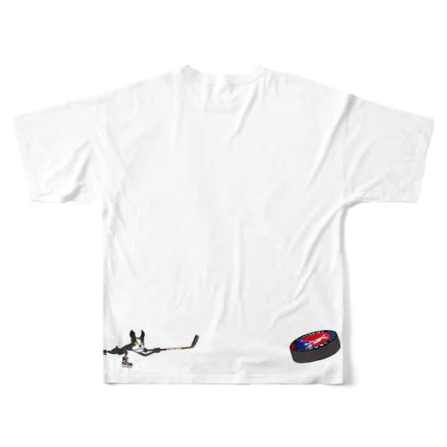 ボストンテリア アイスホッケー シュートマシーン All-Over Print T-Shirt