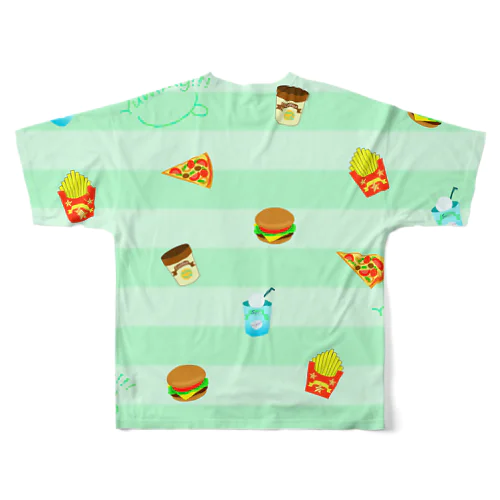 YUMMY!!!(ストライプ） All-Over Print T-Shirt