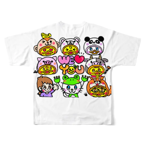 アヒルのピースケWE♡YOU All-Over Print T-Shirt