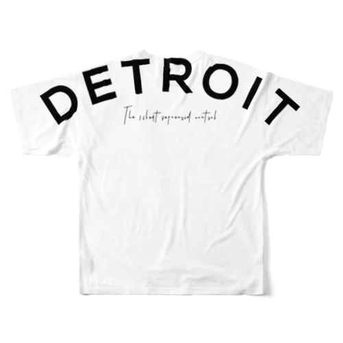 DETROIT TECHNO T-n2-bk フルグラフィックTシャツ