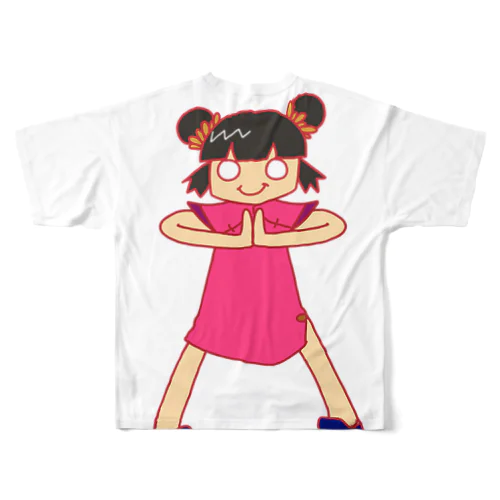 謝謝!チャイナっ子 フルグラフィックTシャツ