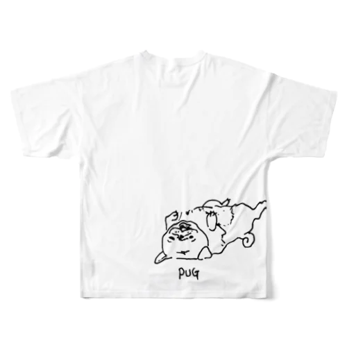 PUG フルグラフィックTシャツ