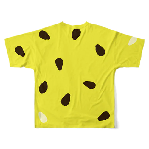 スイカ黄（茶） フルグラフィックTシャツ
