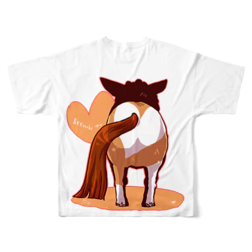 ぶちげの馬おしり All-Over Print T-Shirt