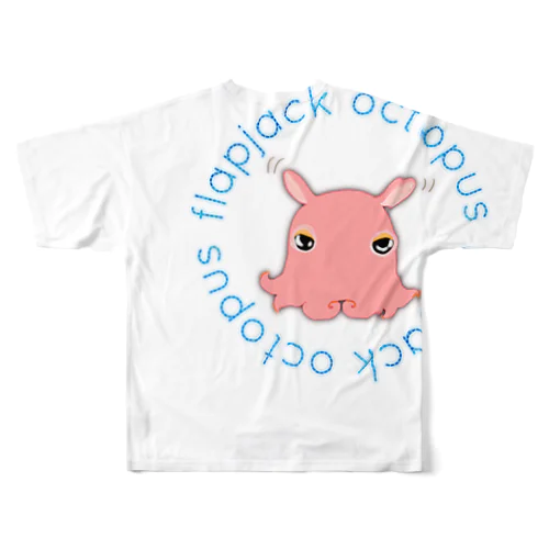 Flapjack Octopus(メンダコ) 英語バージョン フルグラフィックTシャツ