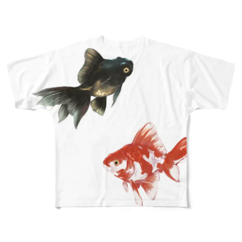 金魚 フルグラフィックTシャツ