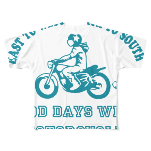 バイク日和 (ミント) All-Over Print T-Shirt