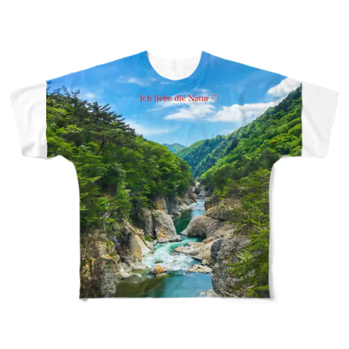 龍王峡1 フルグラフィックTシャツ