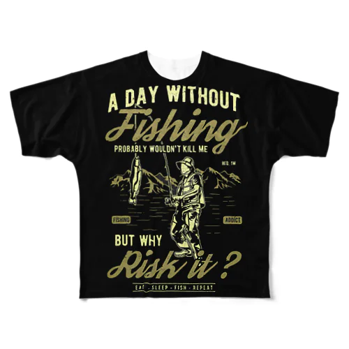 Fishing Risk it? フルグラフィックTシャツ