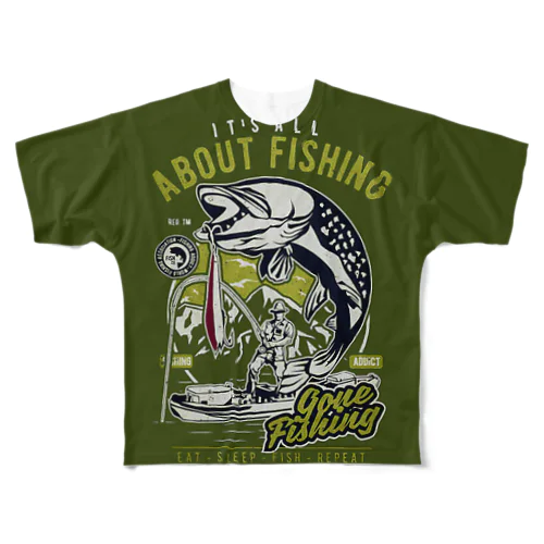 All About Fishing All-Over Print T-Shirt