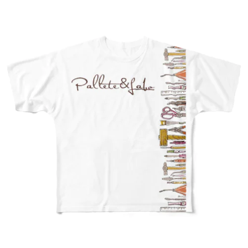 Pallete&Labo屋号オリジナルグッズ縦型 フルグラフィックTシャツ