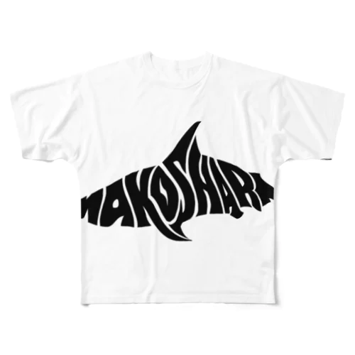 MAKOSHARK ロゴ All-Over Print T-Shirt