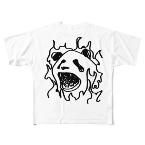 roast-panda フルグラフィックTシャツ