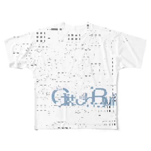 White noise (GlitchBuilt Logo) フルグラフィックTシャツ