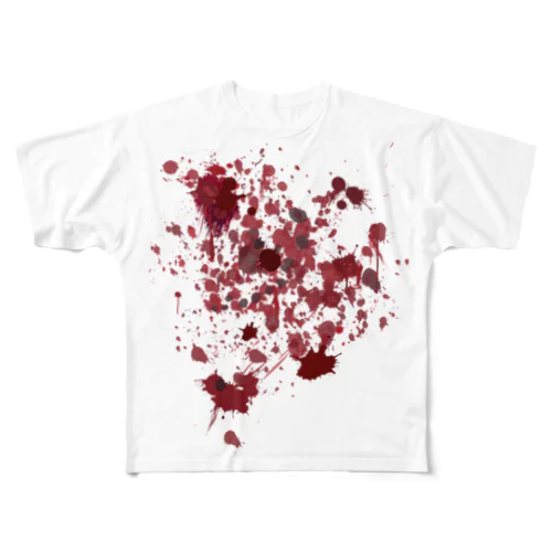 赤い血 フルグラフィックTシャツ