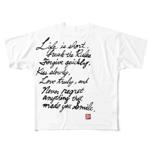 Life is.. フルグラフィックTシャツ