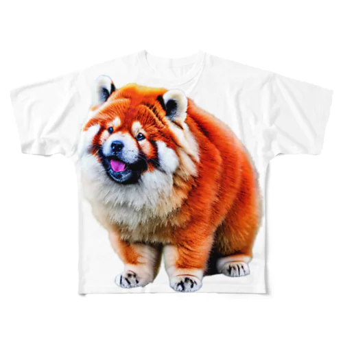 レッサーチャウチャウ フルグラフィックTシャツ