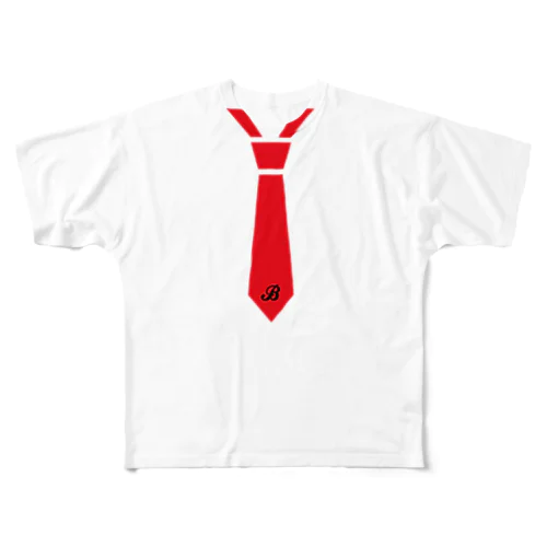 Red_tie All-Over Print T-Shirt