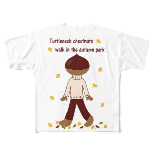 とっくりくんの秋散歩 풀그래픽 티셔츠
