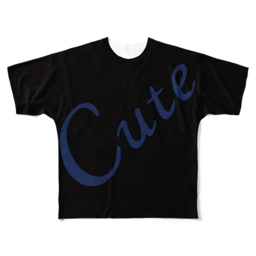 Cute Birds ブラックT 紺（S） All-Over Print T-Shirt