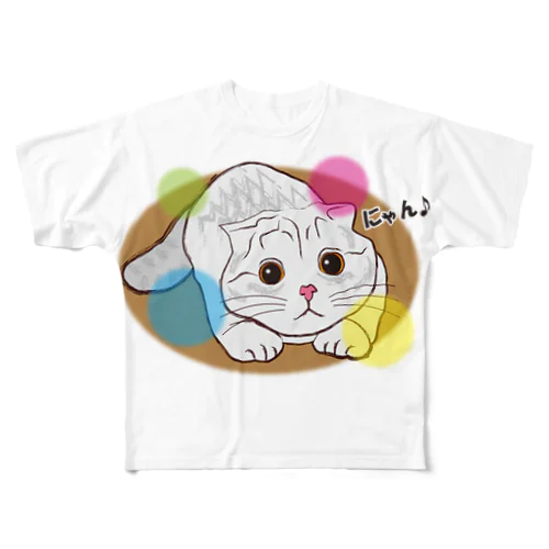 にゃん♪ All-Over Print T-Shirt