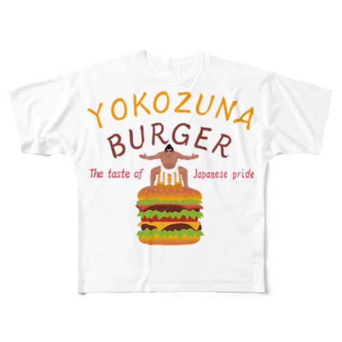 横綱バーガー All-Over Print T-Shirt