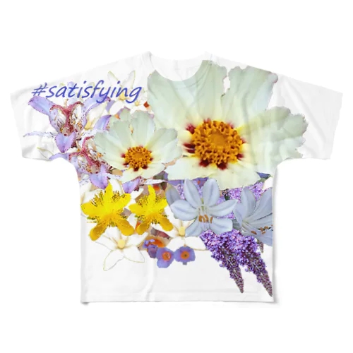 花束　some flowers　bouquet フルグラフィックTシャツ