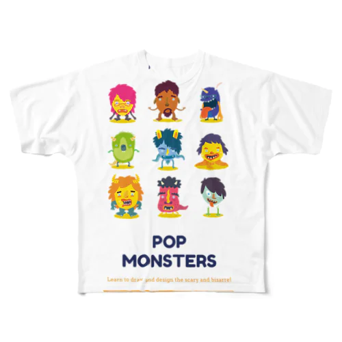 POP　MONSTERS All-Over Print T-Shirt