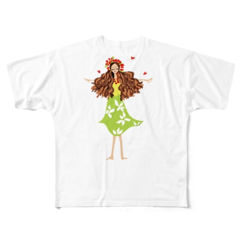 フラガールちゃん All-Over Print T-Shirt