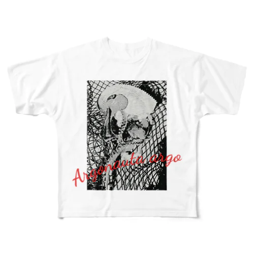 夜釣りの時に掬ったタコ All-Over Print T-Shirt