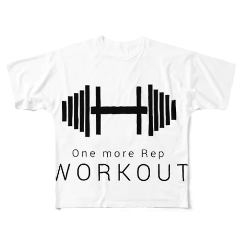 One more rep workout  フルグラフィックTシャツ