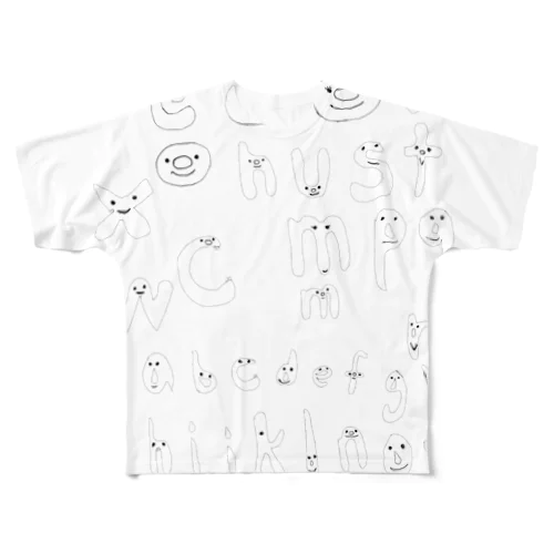 ちゃむ文字 フルグラフィックTシャツ