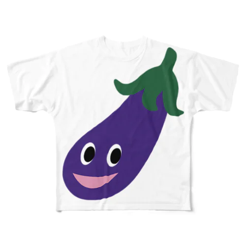 おナスくん フルグラフィックTシャツ