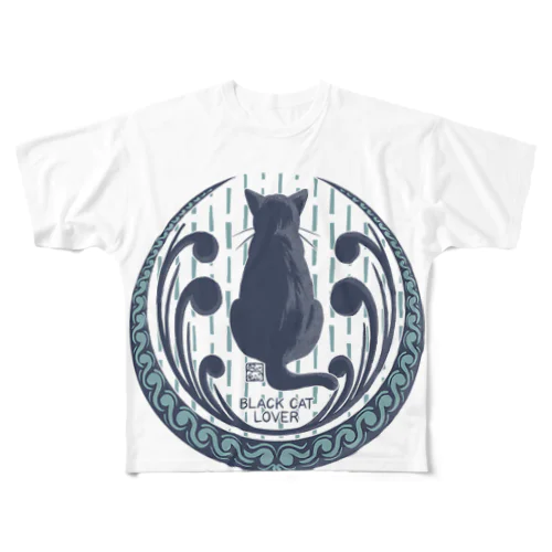 Black Cat Emblem フルグラフィックTシャツ