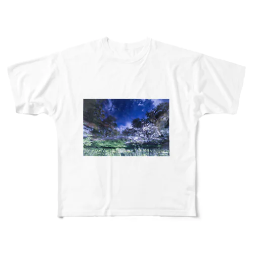 水面に注ぐ光 All-Over Print T-Shirt