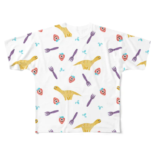 なかよしトリオのパターン版 All-Over Print T-Shirt