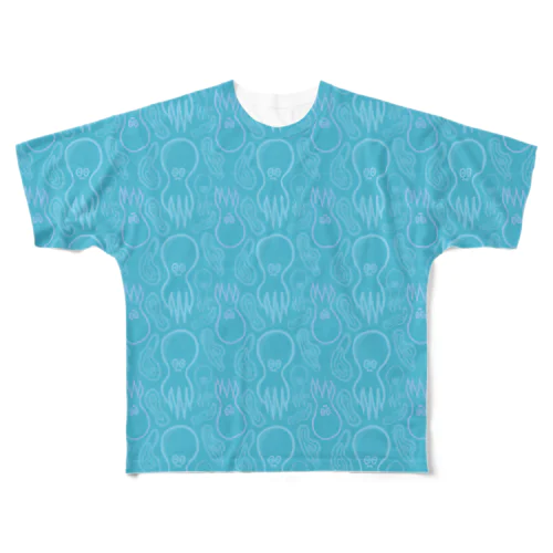 taco taco taco Blue All-Over Print T-Shirt