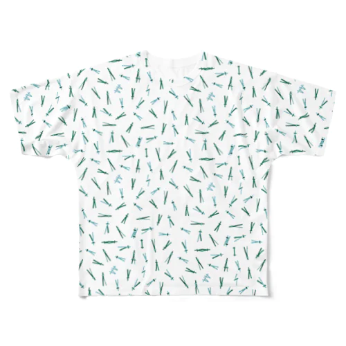 盆栽ブラザーズ　松葉ちらし All-Over Print T-Shirt