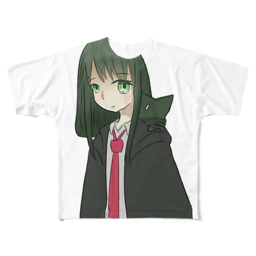 肩猫リベル フルグラフィックTシャツ