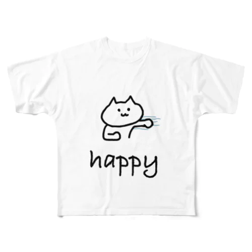 happy フルグラフィックTシャツ