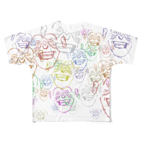 ひしめくチンパンジー All-Over Print T-Shirt