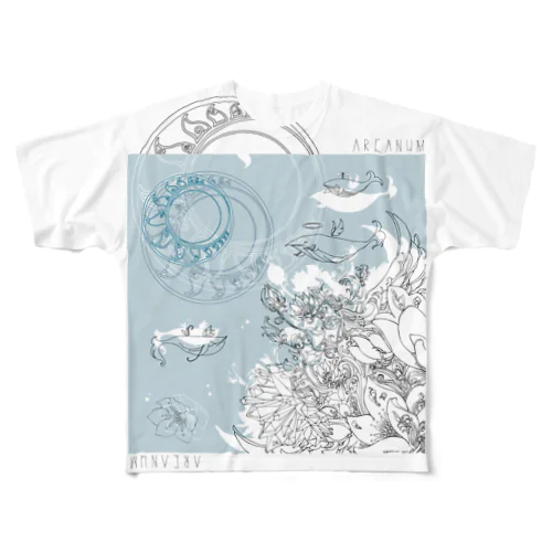 ARCANUM Pallet Aqua All-Over Print T-Shirt